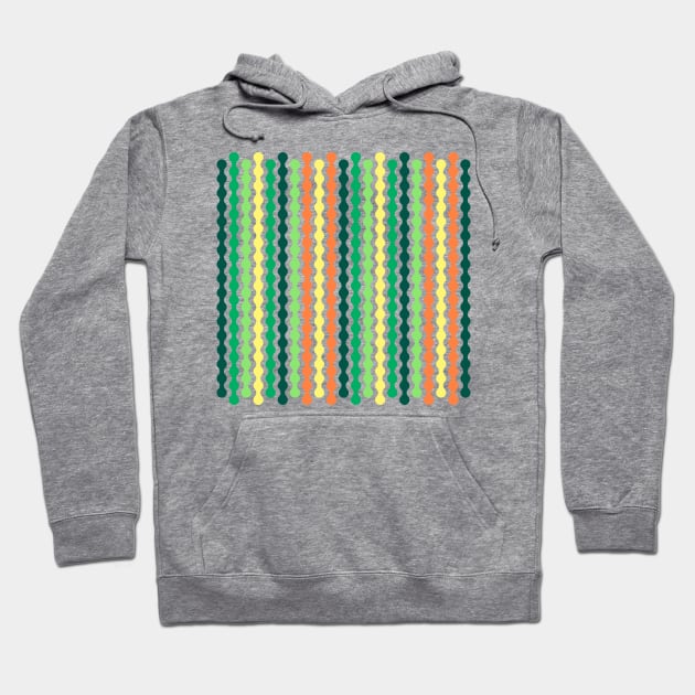 Yellow, Orange, Dark green | Formas coloridas lineales | Linear colorful shapes | 線形のカラフルな形 | Formes colorées linéaires | Lineare bunte Formen | Forme colorate lineari Hoodie by Zaztrozzi